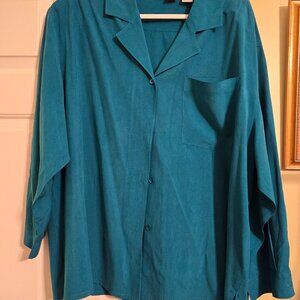 Teal Green Silk skirt 20W